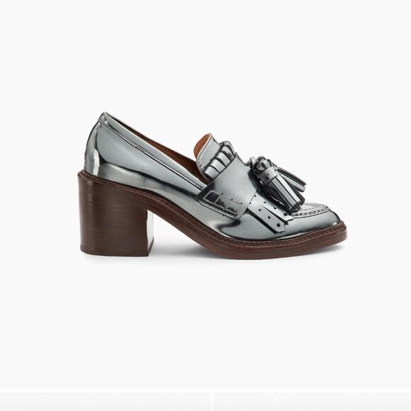 Ulla johnson fiona metallic loafers